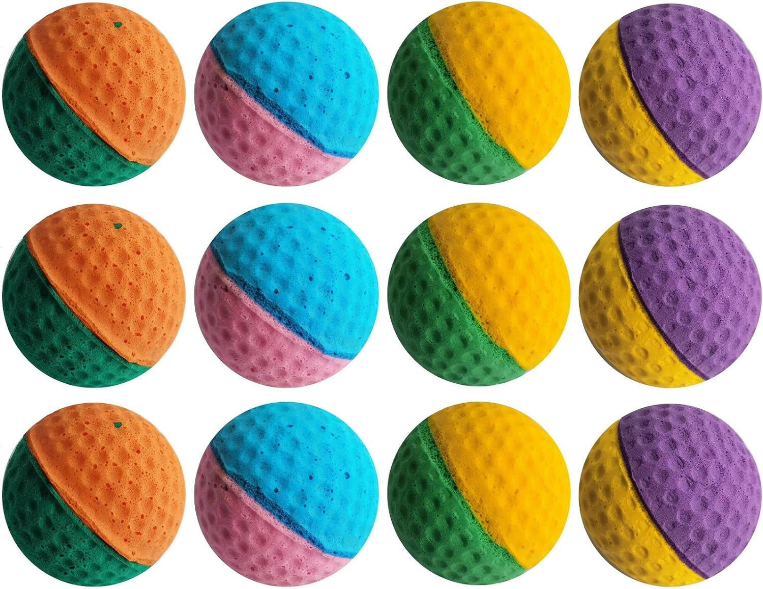 Kitty Kicks Foam Balls – Mini Two-Tone Cat Soccer Toys for Endless Fun