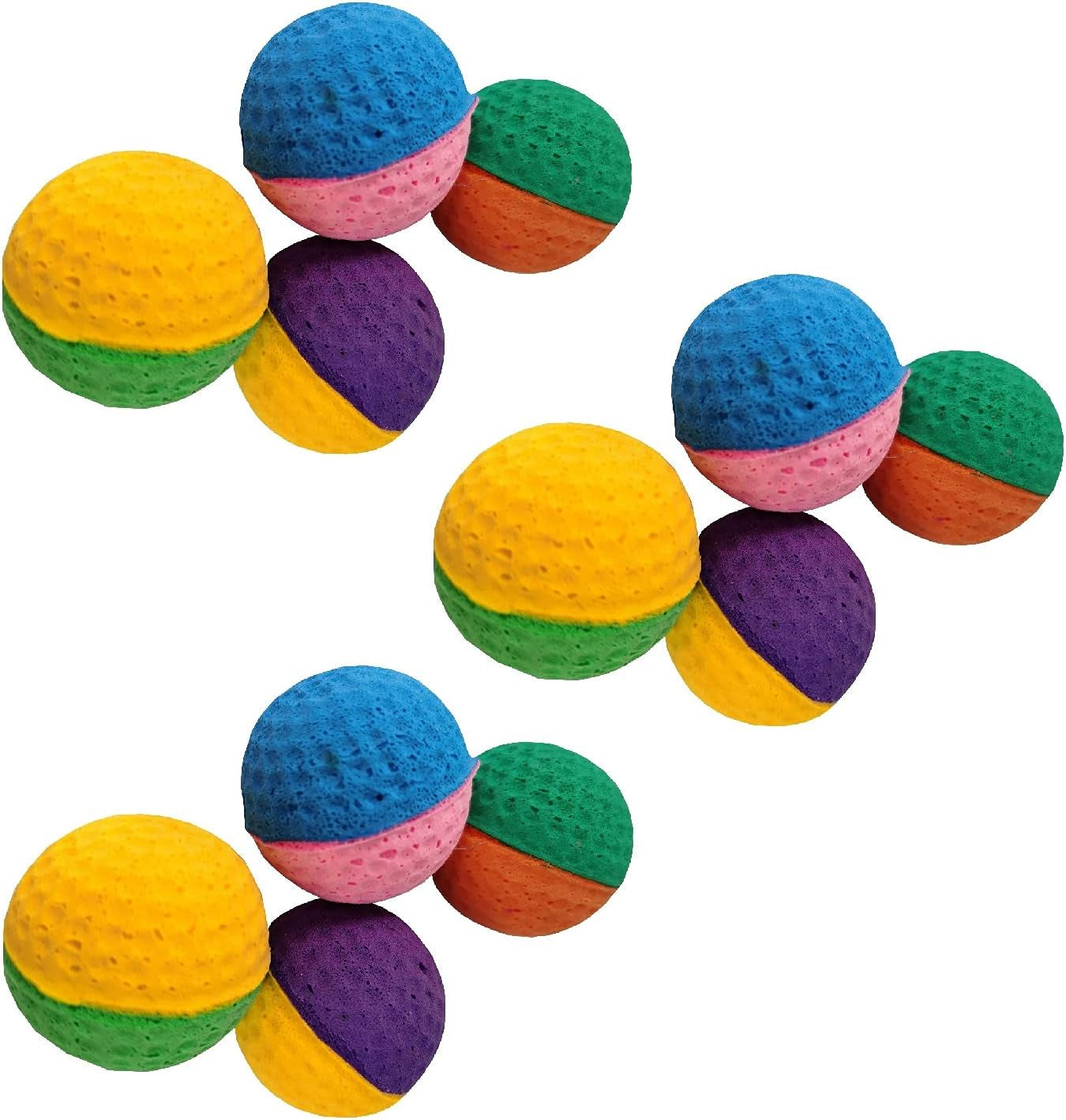 Kitty Kicks Foam Balls – Mini Two-Tone Cat Soccer Toys for Endless Fun