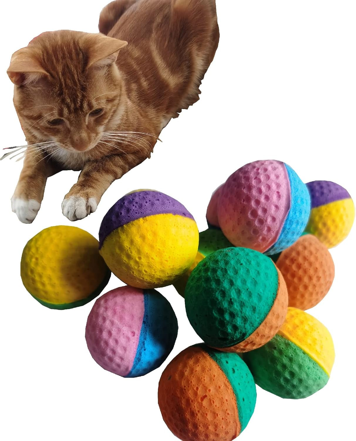 Kitty Kicks Foam Balls – Mini Two-Tone Cat Soccer Toys for Endless Fun