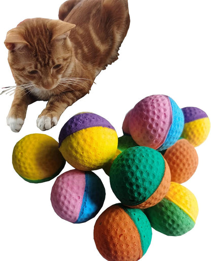Kitty Kicks Foam Balls – Mini Two-Tone Cat Soccer Toys for Endless Fun